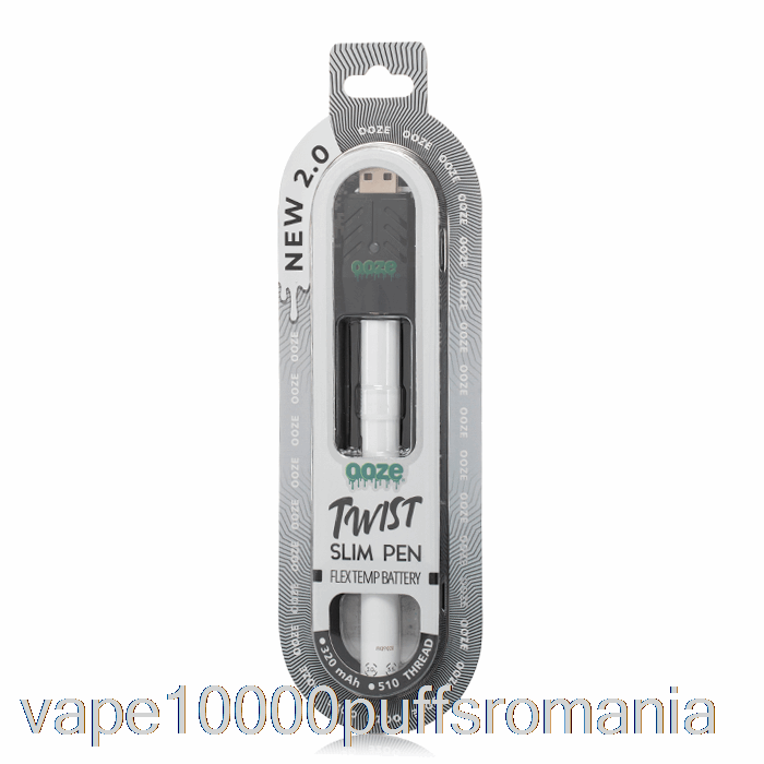Vape Romania Ooze Slim Twist Pen 2.0 Flex Temp Baterie Ghost White